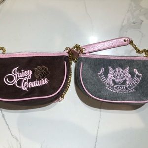 Grey and Brown Juicy Couture Mini Purse